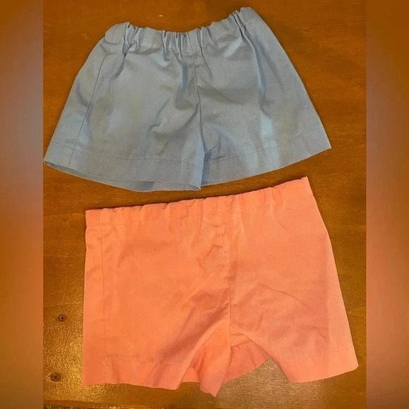 Handmade shorts. Pink and blue. Handmade in 1980s. No rips, stains or smells. - Picture 1 of 3